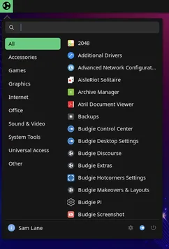 Budgie Menu