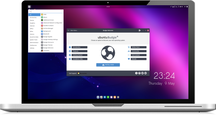 Ubuntu Budgie pre-configured desktop