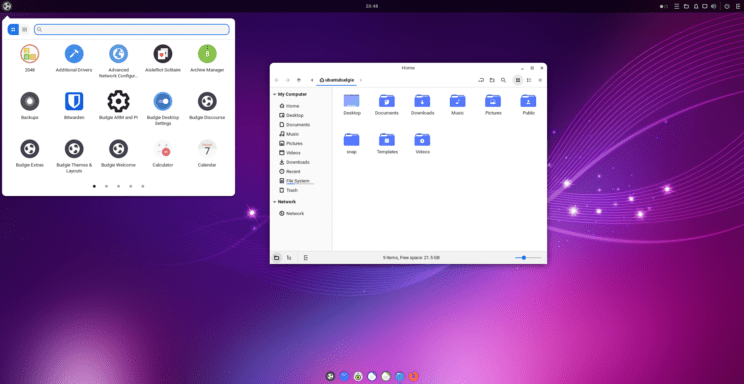 This image shows default settings of Orchis theme